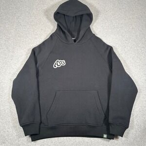 Worldclass Hoodie Mens M‎ Black Luxe Raglan Ass Organic Cotton Made In LA USA